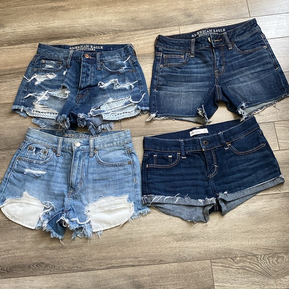 Bundle 3 American Eagle Outfitters 1 Abercrombie & Fitch shorts - Picture 3 of 8